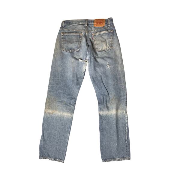 Vintage 1992 Levi’s 501 USA Made Jeans 30x30 Distressed Workwear Fade - Picture 2 of 11